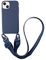 CQUUKOI Crossbody Case for iPhone X/XS with Lanyard, Cute Soft Silicone Phone Case with Adjustable Shoulder Strap, Shockproof Protective Cover for Women Girls, Brick Blue
