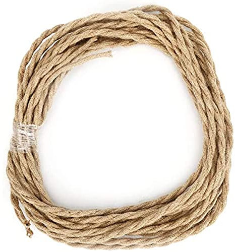 Cavo elettrico, Corda di Canapa Dell'annata Intrecciato Filo Elettrico Cavo Cord Accessori FAI DA TE, per il FAI DA TE Industriale Luci Del Pendente o Altri Apparecchi, 3M