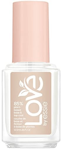 essie Base/Top Coat, Unter- und Überlack für ein glänzendes Farbergebnis, Verhindert Abfärben, Vegane Formel, LOVE by essie, Transparent, 1 x 13,5 ml