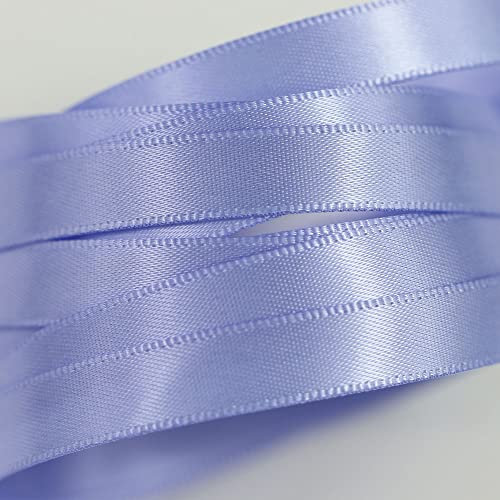 Double Sided Satin Ribbon, 27 Solid Colours, 10 Metre Reel, Fabric Ribbon for Gift Wrapping, Cake, Wedding Party Decoration, Hair Bow, Trimming, Sewing & DIY Craft Projects (10mm Width, Lavender)