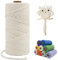 LEREATI Corde Macramé 4mm x 100m, Fil Macramé Simple Torsion Coton Naturelle Ficelle Corde, Cordon Coton pour Rideau Macrame, Porte Plante Mural, Bricolage, Boho Decoration (Naturel)