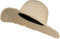 styleBREAKER Damen Strohhut Papierstroh mit luftigem Flechtmuster, breite ausgefranste Krempe, Sonnenhut, Schlapphut 04025033, Farbe:Beige