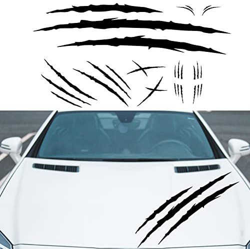 ORIGACH 11 Stück Monster Klaue Auto Aufkleber, Auto Karosserie Seite Aufkleber Auto Licht Aufkleber, Selbstklebende Vinyl Aufkleber für Auto, Aufkleber Dekoration Zubehör für LKW SUV Geländewagen