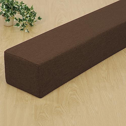 Bed Gap Filler Custom Size Long Armrest Cushion Headboard Pillow Close the Gap between Headboard Wall or Foot Board Sofa Support Bolster Cushion Removable,120x5x8cm,Dark Brown