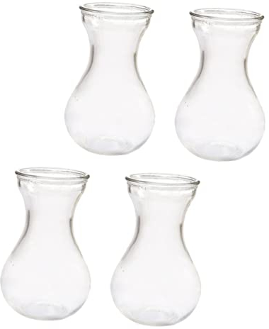Artibetter 4 jarrones de jacinto de cristal para decoración del hogar, decoración retro, decoración de minitura, jarrón hidropónico, jarrones de flores de jacinto, jarrones de flores pequeños de