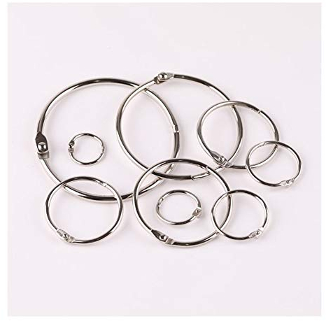 DIY Schmuck Accessoires Handgefertigte Materialien Metall Loseblatt Buckle Ring Split-Ring-Eisen-Nagel-Buckle (Size : 25mm (6pcs))