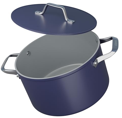 Ciarra Beyond Olla antiadherentes Olla 24cm con Tapas para Todo Tipo de Fuego incluida Inducción -Azul