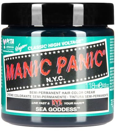 Manic Panic Classic High Voltage Tinte para el Cabello Sea Goddess, Sin crueldad, Vegano y vibrante 118ml
