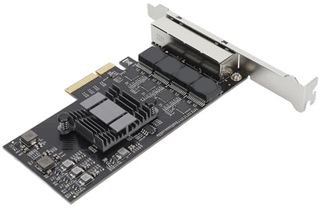 2,5-Gb-PCIe-Netzwerkkarte, 4 RJ45-Ports, 2500/1000/100 Mbit/s PCI-Express-Gigabit-Ethernet-Karte, RTL8125BG Quad-Controller, für Win für Server für Linux für Ubuntu für Centos