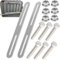 Kit de Support Boite Aux Lettres 360 x 24 mm Support pour Boîte au Lettre 2 Kits pour Fixer des Boîtes aux Lettres sur des Portails Ou des Clôtures(Argent, 360mm)