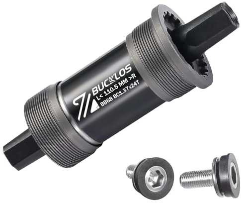 BUCKLOS Bike Square Taper Tretlager – 68/80/90/100/110/120x110,5 113 116 118 122,5 127 140 152 156 166 174 mm Fahrrad BSA Halterungen für Mountain/MTB/Road/Fatbike/E-Bike