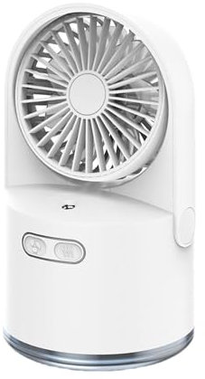 Portable Desk Fan - Portable USB Personal Humidifier Cooling Fan - 3 Speeds Adjustment Small Personal Portable Desktop Fan, Rechargeable Personal Space Cooler Humidifier for Home