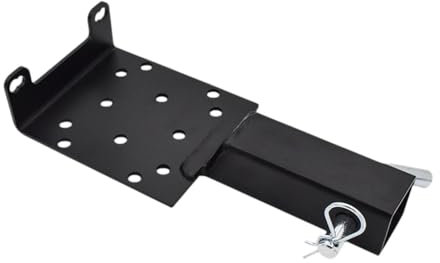 Ronyme Piastra di montaggio per verricello per gancio di traino a, staffa di montaggio per verricello Ricevitore da 2 pollici Supporto per verricello
