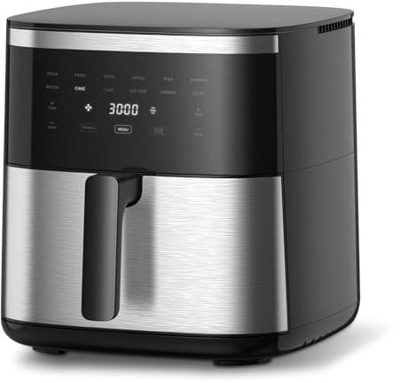 EXTRASTAR Airfryer 7L, friteuse à air XXL sans huile avec écran tactile, friteuse avec affichage numérique, 1800 W, mode shake, minuterie, livre de recettes, température maximale 200°c,type2