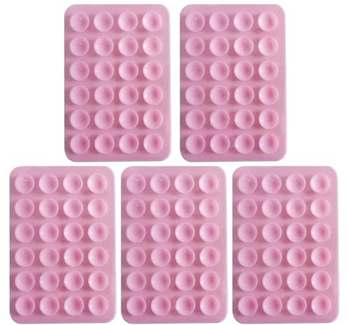 Aznever Custodia per telefono con ventose, supporto per telefono adesivo in silicone,Supporto per telefono Custodia per telefono con aspirazione in silicone da 5 pezzi | Porta telefono adesivo