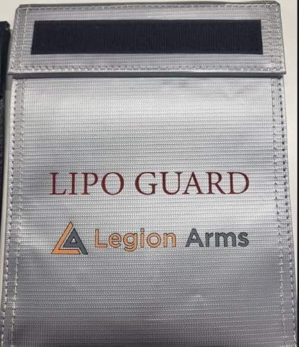 Legion Arms - LiPo Guard Feuerfeste Akku Tasche Bag Safe Pouch Dokumententasche Explosionsschutz Airsoft RC Modellbau Batterie (Li-Po Guard Silber)