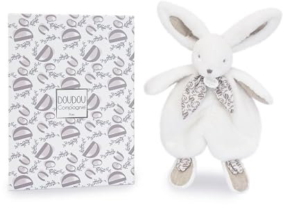 Lapin DOUDOU : Doudou lapin Blanc 29 cm - Doudou et Compagnie