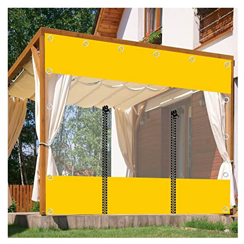 KFDDO Plastic Cover for Pergola Clear Pergola Side Panels for Canopies, Pavilion, Gardens, Car Washes, Outdoor Curtains with Zipper, Hooks (1.4x2.5m)