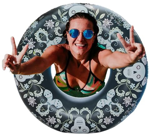 Schwimmring, ergonomisch, farbwechselnd, aufblasbar, 35,43 Zoll, komfortabel, schwimmend, für Erwachsene, Outdoor, Pool, See, Entspannung, geringes Gewicht