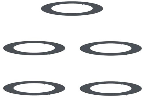 vidaXL Anneaux d'arbre Plats 5 pcs Anthracite Ø60 / 90 cm Acier, Jardin et Terrasse, Pot en Métal Rond Moderne pour Plantes Intérieures, Extérieures, Déco Douce
