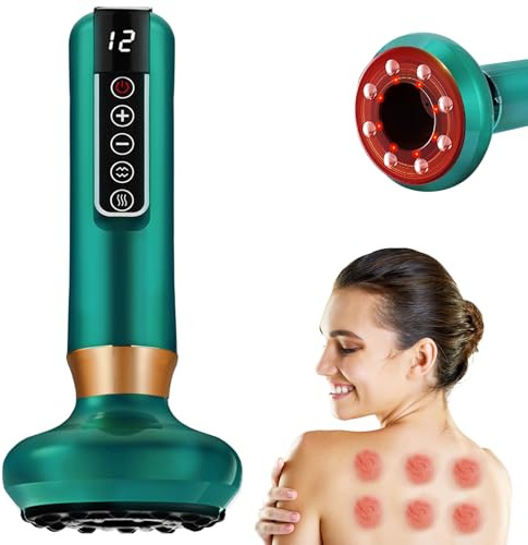 Appareil de massage cellulite, neuropathie avec vibration et fonction chauffante, ventouse électrique pour le drainage lymphatique pour les jambes, les pieds, les bras, le dos, mini masseur corporel