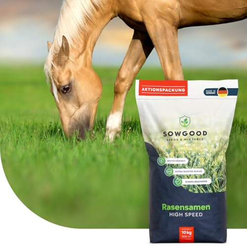 Sowgood Mélange Prairie Universelle - 10 kg pour 1000 m² - Pour les chevaux et le petit bétail - Semences pour pâtures - Couverture rapide et facile - Prairie robuste et durable
