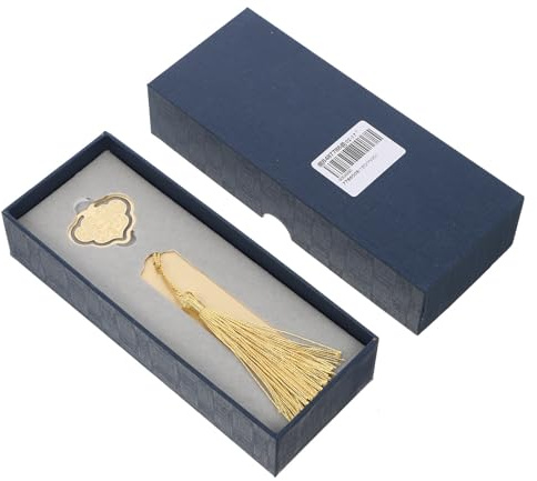 Supvox Feines Messing Lesezeichen Satz mit Chinesischem Ruyi Clip und Goldfarben Geeignet für Notebooks und Scrapbooks Dekoratives Bastel Farbe Zufälliger Stil