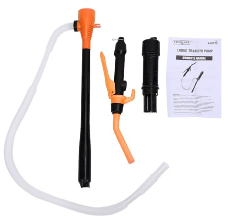 ZAICOLER Elektrische Siphonpumpe, Batteriebetriebene Flüssigkeitstransferpumpe, Steuerdüsenpumpe mit Feinfiltrationssystem, Ideal für Benzin, Öl und Kerosin, 35,4-Zoll-Schlauch (ORANGE)