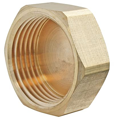 SOMATHERM FOR YOU, Bouchon laiton femelle 15/21 brut pour raccords plomberie - Idéal pour réseaux d'eau sanitaire et chauffage - Raccord à visser, étanchéité avec joint plat