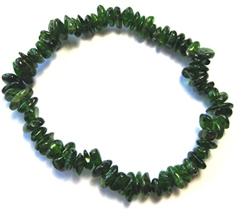 Splitter-Armband Chrom-Diopsid grün