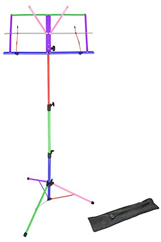 Opus LMS02-MX Lightweight Folding Music Stand with Carrying Bag - Mixed colors