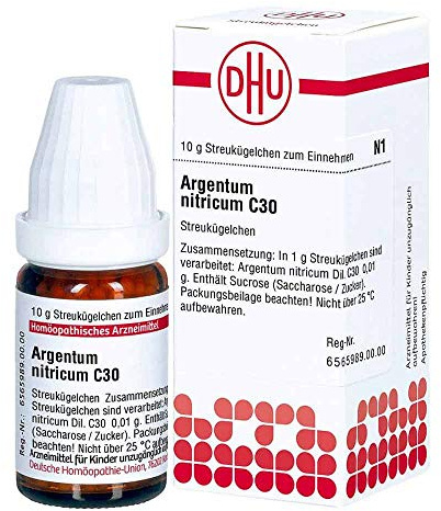 DHU Argentum nitricum C30 Streukügelchen, 10 g Globuli
