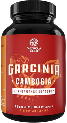 Strong Garcinia Cambogia Extract Capsules with 60% HCA - Non-Stimulant Garcinia Cambogia Weight Support Supplement with Hydroxycitric Acid & Chromium for Balance, Energy & Metabolism Support - 60 Ct