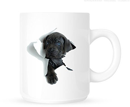 Black Labrador - Cute Puppy Dog - Novelty Tea/Coffee Mug/Cup - Great Gift Idea