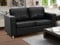 Vente-unique-Sofa 2-Sitzer - Kunstleder - Schwarz - Ackley