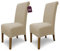 SCHEFFLER-Home 2X Stuhlhussen Stretch Emma/elastische Stuhlhussen Beige 2er Set/Stuhlhussen Baumwolle als Stuhlabdeckung/Stuhlhussen Schwingstühle/Stuhl Hussen Stretch als Stuhlüberzug
