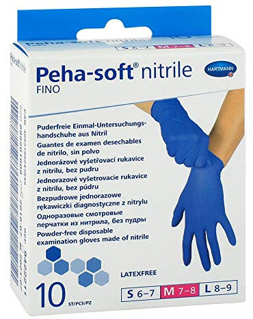 PEHA-SOFT nitrile fino Unt.Hands.unsteril pf M 10 St