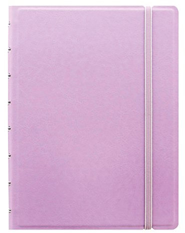 Filofax B115054U Nachfüllbares Pastell-Notizbuch, A5 (21 x 12,7 cm), 112 cremefarbene bewegliche Seiten, Index, Taschen- und Lesezeichen, Orchideefarben
