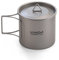 Lixada Titanium Topf Camping Titanium Becher Tragbar Klappgriff Outdoor Tasse Wasser für Picknick Wandern