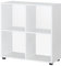 Wohnling Design Bücherregal mit 4 Fächern Weiß 70 x 72 x 29 cm, Standregal Holz Regal freistehend, Ordnerregal Raumteiler Würfel-Regal modern, Offenes Aufbewahrungsregal