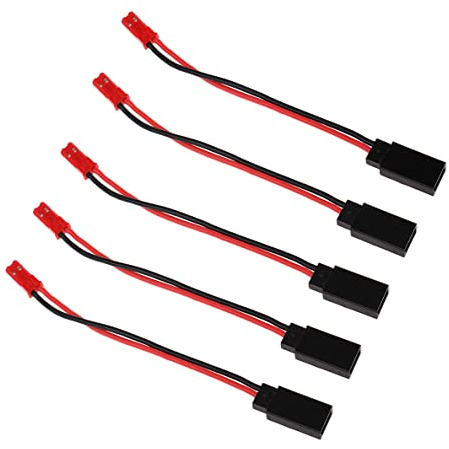 ikarex-shop 5 Stück Adapter JST BEC Stecker auf Servo Buchse Adapterkabel RC Kabel Verbindung Servokabel