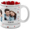 Herz & Heim® Herz-Tasse mit Fotos bedruckt zum Valentinstag - viele Herzen und I Love you im Inneren des Kaffeebechers