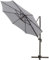 Green Bay Outdoor 3M Grey Roma Cantilever Parasol with Tilt & Rotation Function, Garden Patio Parasol Hanging Umbrella