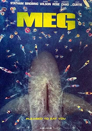 Meg - Jason Statham - Ruby Rose - Li Bingbing - Filmposter 37x53cm gerollt
