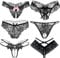 6er Packs String Ouvert Damen mit Perlen Blumen Loch Set Frauen Frau,Schwarz Spitze Sexy Tanga Strings Unterwäsche Mit Offenem Schritt Tangas G-String Unterhosen Reizwäsche Thongs V-String Höschen
