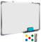Magnetic Dry Wipe Large Whiteboard A1 Office School Magnetic Dry Wipe Drawing Memo Notice Board with 3 Markers Pens, 1 Eraser and 5 Magnets (900 x 600 mm)