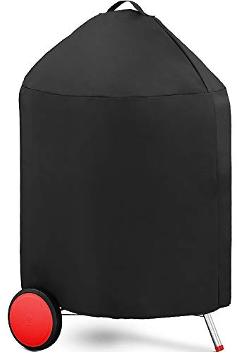 AMZBBQ® Premium Grillabdeckung, wasserdichte Grillhaube für Ihren Kugelgrill, 100% Wetterfeste und UV-beständige Grillplane, Hochwertige Polyester Grill Abdeckhaube mit PU-Beschichtung - 67cm