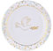 Santex mariage SANTEX 7631-99, Paquet de 10 Assiettes Communion 22,5cm, Blanc/Or