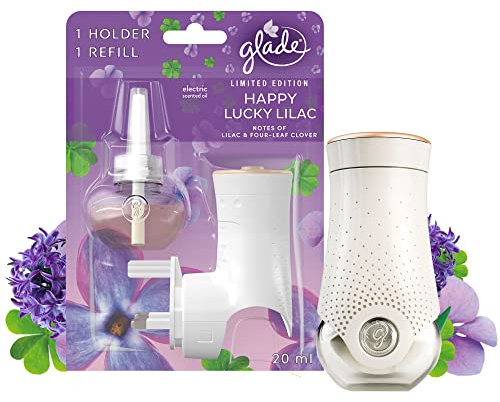 glade Plug In Holder and Refill, Electric Scented Oil, Happy Lucky Lilac, 20 ml