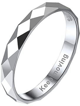 Bandmax Herren Personalisierter 925 Silber Ring Größe 59 3mm Rautenmuster Band Ring Partnerring Verlobungsring Trauring Partnerring Schmuck Accessoire für Männer